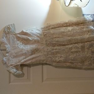 Cream and Gold tulle dress